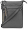 befen Echtleder Umhängetasche Damen Klein Handtasche Leder Crossbody Bag mit 4 Fächern, Handytasche zum Unhängen Damen mit verstellbarem Schultergurt, Dunkelgrau