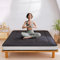 MAXYOYO Futon-Matratze, 15 cm gepolsterte japanische Bodenmatratze, extra dicke Isomatte, atmungsaktive Bodenliege, Gästebett, Autobett (Schwarz, Einzelbett)