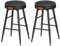 VASAGLE EKHO Kollektion - Barhocker, 4er Set, Barstuhl, Küchenstuhl, Kunstleder, Mid-Century-Modern-Stil, 63 cm hoch, Küche, Esszimmer, einfacher Aufbau, tintenschwarz LBC280B01