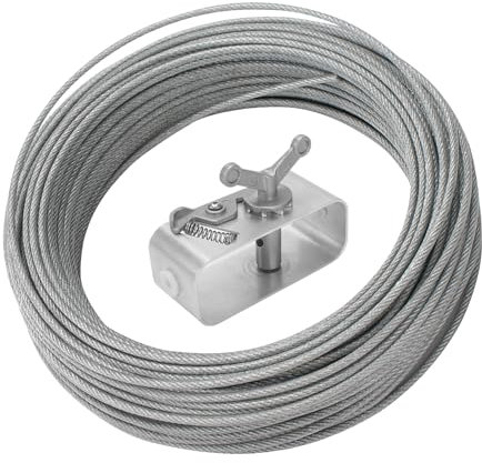 Pool Cover Cable, Pool Cover Accessories 2023 Upgraded Pool Cover Winch & 3mm 115FT Cable Pool Cover Cable and Winch Kit for Winter Above Ground Swimming Pool Cove