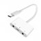 xiwai Carte Son USB-C Type C vers Double Audio 3,5 mm AUX et MIC avec Adaptateur de Chargeur d'alimentation PD Compatible avec Ordinateur Portable, Tablette et téléphone