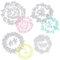 GUOYIHUA 4 Stück Blumenkranz Stanzschablonen Set, Metall Kranz Stamping Schablone, Scrapbooking Prägeschablone, Vögelchen Schmetterling Stanzformen, für DIY-Kartengestaltung und Scrapbooking Deko
