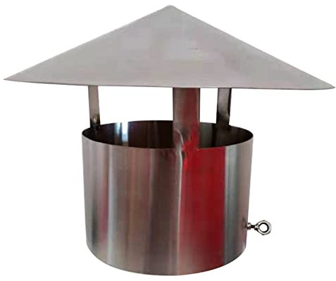 Fumaiolo a cappello Cappa per canna fumaria in acciaio inox, impermeabile, rotonda, per presa d'aria, per tetto, canna fumaria, canna fumaria, tubazione, copertura protettiva, terminale, riscaldament