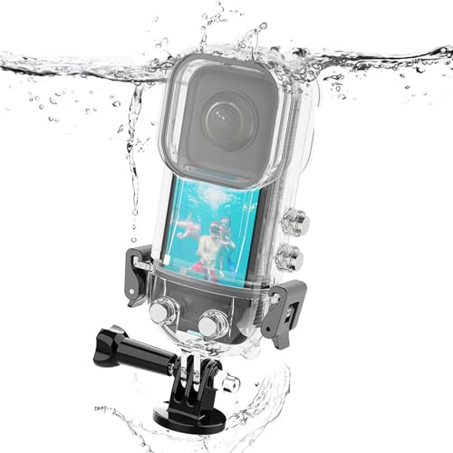 Funda Impermeable para Cámara de Acción 360 X3, Carcasa de Buceo de 45 M para 360 X3, Carcasa Protectora Subacuática con Accesorios Adaptadores de Montaje de Soporte