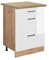 Vicco Küchenunterschrank R-Line, Weiß Hochglanz/Goldkraft Eiche, 60 cm mit Schubladen, AP Eiche