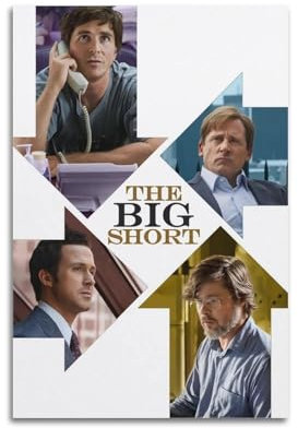 nzzmy The Big Short Poster, Vintage-Kunst-Cover, Raumdekoration, ästhetische Schlafzimmerdekoration, Leinwandposter für Schlafzimmer, 20 x 30 cm, ungerahmter Stil