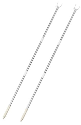 TINEASUR 2piezas Tendedero Ajustable De Varillas Empalmables para Secado De Ropa Interiores y Exteriores Barra para Armarios y Uso Doméstico