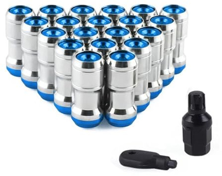 GYTTAK Wheel Nuts Compatible With Nissan 20PCS Car Accessories Racing Wheel Lug Nuts M12 X 1.25MM / M12 X 1.5MM Wheel Lug Nuts Screw Steel Wheel Bolts(5,M12x1.5)