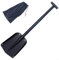Pala de nieve para entrada de coche, pala plegable, mango extensible, ligera para jardín, camping, entrada de coche (negro)