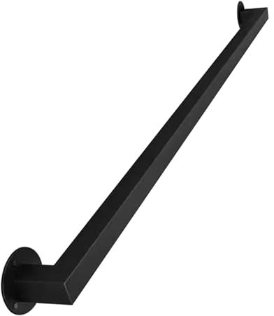 Drsyffsup Corrimano Neri per Scale, ringhiere per corrimano per Scale, corrimano Antiscivolo a Parete per soppalchi Interni di casa, gradini, Scale in Ferro battuto(80cm)