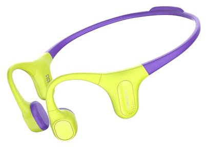 mojawa Aerra Cuffie Sportive a Conduzione Ossea, Open-Ear, Bluetooth 5.2, Impermeabili IP67, Microfono con Cancellazione del Rumore, per Corsa, Ciclismo, Escursioni e Palestra, Verde e Viola