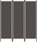 FENLAX Paravent Raumteiler Anthrazit 150x180 cm Freistehender Praktischer Multifunktional Trennwand Wohnzimmer Klappdesign Room Divider Platz zu Sparen Dekorative Sichtschutz Indoor