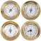 CDAXPWZO 98MM Barometer Thermometer Hygrometer Clock,4-Piece Analog Weather Station Indoor,Wall Mount Barometers for The Home,High Precision Fishing Barometer,Used to Monitor Atmospheric Pressure