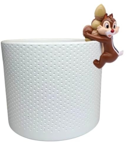 Blumentopf Deko Anhänger Streifenhörnchen Dale 10x7 cm aus Kunststoff - Disney Topf Anhänger Ahörnchen & Bhörnchen, Pot Buddy Chip & Dale, Topfhänger, moderner Deko Stil für Fans, Gartendekoration