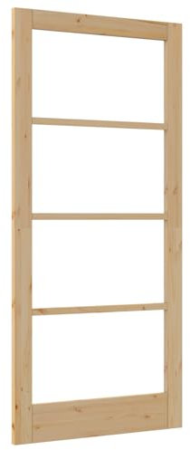vidaXL porta interna con vetro ORKDAL 93x202x4 cm in legno massello di pino