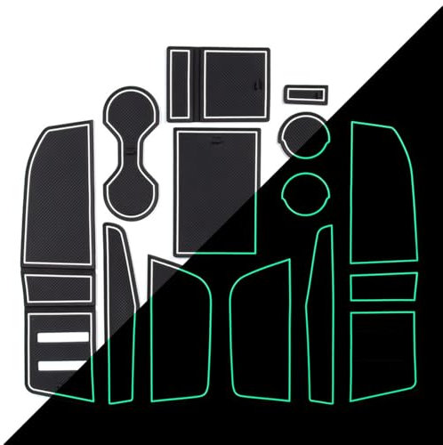 GGOZM Tapis pour Console Centrale pour Audi Q3 2019, Tapis de Fente de Portail Tapis Porte-Gobelet Accessoires D'intérieur,A/Luminous