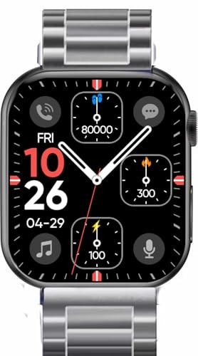 Marsyu Smartwatch Uomo con ECG/Acido Urico/HRV/Pressione Sanguigna/Sonno/BMI/Temperatura Corporea/Cardiofrequenzimetro,1,97 AMOLED Orologio Fitness con Chiamate Pulsante SOS