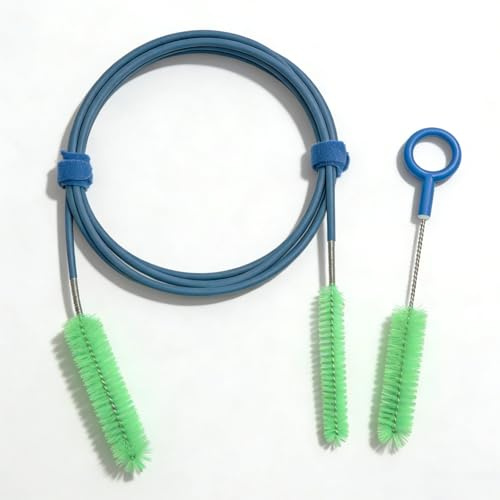 Lahnaokfis 2 Pcs CPAP Schlauch Reinigungsbürste, 3-in-1 Doppelseitige Schlauchbürste Reinigungsset, Schlauch und Maskenreinigungsbürste, Geeignet für Alle CPAP Schlauchtypen, Abflussbürste, Rohrbürste