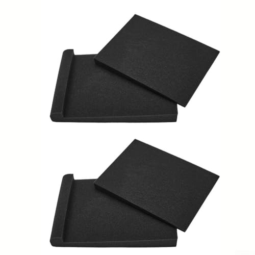 Studio-Monitor-Lautsprecher-Isolation für Pads, 2 oder 4 Stück, Akustikschaumstoff mit hoher Dichte, minimiert Resonanz und unterstützt abgewinkelte Neigungsoptionen (B)