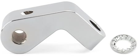 Support de barre lumineuse Support de phare avant allongé pour moto, compatible avec Harley, Softail, Springer, Bobber, Chopper, moto personnalisée Support Phare(Chrome)