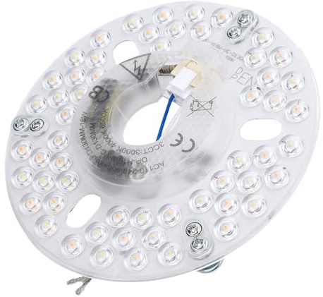 Dpofirs Panel de Repuesto de Luz para Ventilador de Techo, Panel de Luz LED para Ventilador de 18 W, Temperatura de 3 Colores Regulable con Función de Memoria Inteligente para Lámparas de de Techo