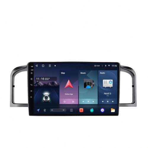 Stereo Auto Hd Touch Screen per Lancia Ypsilon 2012-2020 con Ips Touchscreen, Auto Stereo Radio con Bluetooth/Gps, Rds Fm Radio/Usb/Type-C/Microfono, 4 Nucleo 1G+16G