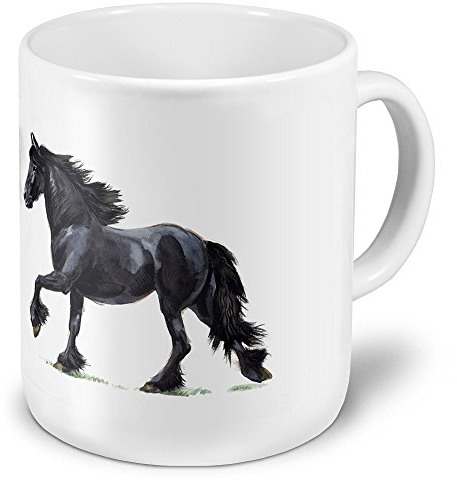 printplanet XXL Jumbotasse Friese - Tasse mit Pferdebild Friese - Tier-Tasse, Tier-Krug, Becher, Mug