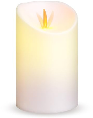 NOVELTY PLACE Flickering LED Candles, Lifelike Swinging Flame Battery Powered Realistic Flameless LED Candle - Warm White