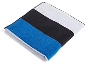 BOSS Herren Beach Towel Badetuch aus Baumwoll-Jacquard mit Blockstreifen und Logo