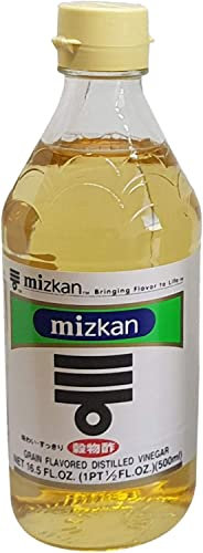 MIZKAN Vinaigre de riz Mitsukan/Mizkan 500ML - Assaisonnement pour plats asiatiques et riz pour sushi (1 bouteille) - Un sachet de chips à la crevette 75G offert par commande