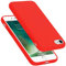 Cadorabo Hülle kompatibel mit Apple iPhone 7 / 7S / 8 / SE 2020 Hülle Silikon Handyhülle für iPhone 7 / 7S / 8 / SE 2020 Case aus flüssigem Silikon- Kratzfeste dünne TPU Schutzhülle - Liquid ROT