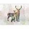 murando - Papier peint panoramique animal 400x280 cm - Revêtement mural décoration salon - Design moderne - Vert marron gris - Cerf coloré forêt nature ohdeer tendances animaux g-C-0275-a-a