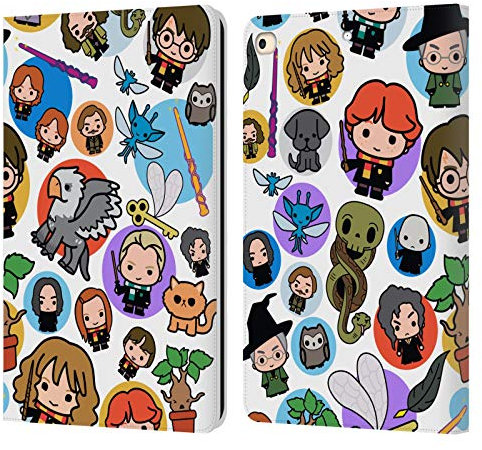 Head Case Designs Licenciado Oficialmente Harry Potter Patrón Reliquias de la Muerte XXVIII Carcasa de Cuero Tipo Libro Compatible con Apple iPad 9.7 2017 / iPad 9.7 2018