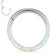 16G Septum Schmuck Weißer Opal Septum Clicker Ring Daith Ohrringe Chirurgenstahl 316L Higned Segment Seamless Nose Hoop Ring Silberne Knorpelohrringe Helix Tragus Rook Piercing Schmuck 7mm