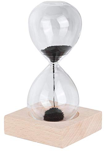 Nimomo Sablier de Bureau sablier en Verre magnétique avec Base pour Cadeau d'ornement de décoration de la Maison