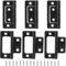 Biaungdo 6 Pcs Non-Mortise Door Hinges, 2 inch x 1 inch Bifold Butt Cabinet Hinges Vintage Furniture Hardware Antique Door Hinge with Screws for Door, Windows, Cabinet, Cupboard(Black)