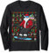 Ugly Christmas Snowboard Weihnachtsmann Weihnachten Ski Langarmshirt