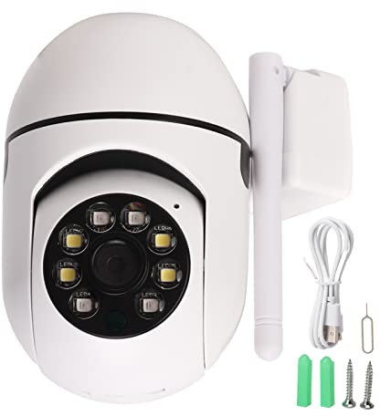 Telecamera Intelligente di Sicurezza WIFI, Interfono a 2 Vie, Telecamera Remota per Visione Notturna HD 1080P con Rilevamento del Movimento, Rotazione Flessibile, 1 MP 1920 X