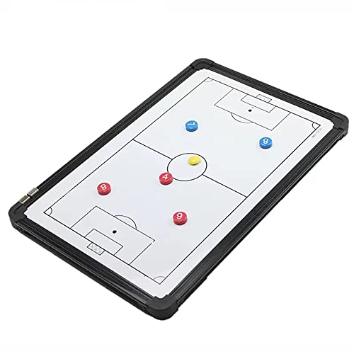 REALN Taktiktafel Fußball, Trainermappe Fußball, Doppelseitige Trainer-Markierungstafel, Große Fußball-Magnet-Taktiktafel (Color : Football-a)