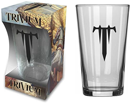 Trivium Beer Glass in The Court of The Dragon Band Logo Official Boxed One Size