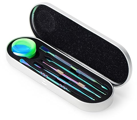 Coolty 6 Stück Ton Wachs Schnitzwerkzeug Tupfwerkzeug Doppelendiges Edelstahl Bildhauerwerkzeug DIY Werkzeug für Bildhauerei Modellieren Schaben Formen Töpferarbeiten (Regenbogen)