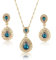 TOEECYTropfen Schmuckset Kristall Halskette Ohrringe Elegant Luxuriös Damen Schmuck Hochwertig Glänzend Vintage Juwelenset