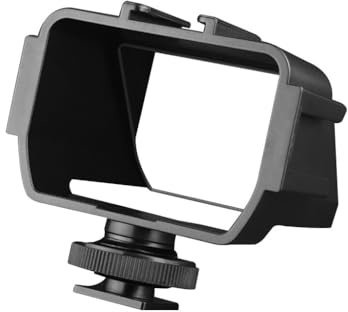 NovelGoal Plastic Camera Selfie Vlog Flip Up Mirror Screen with 3 Cold Shoe Mount for Sony A6500/6300 Compatible with Fuji XT2/3/20/30