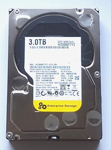 Disco duro SATA de 3 TB WD3000FYYZ-01UL1B0 7200 rpm 64 MB HDD 3,5