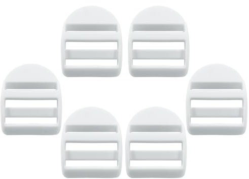 BokWin Ladder Lock Buckle, White, 1-1/4 inch