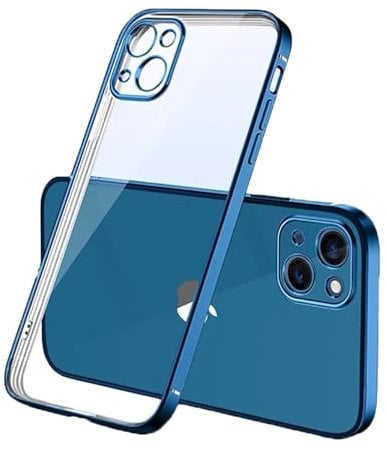 FANNTAKO for iPhone 14 Plus Case Shockproof,Drop Protection Phone Case,Anti-Fingerprint Non-Slip Thin Slim Translucent Phone Cover,Navy