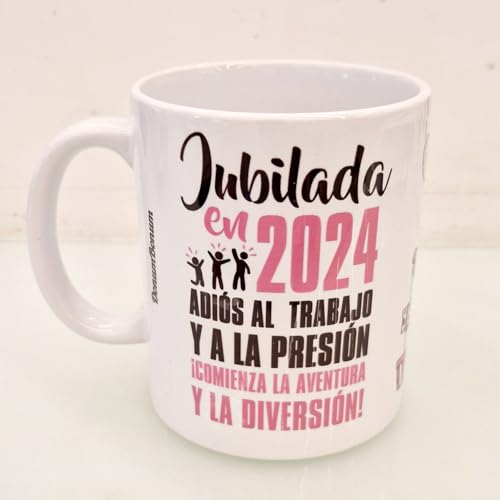 Donum Bonum Regalos Originales Taza Jubilada 2024 (Negro)