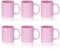SZNIUSHAO Multi-Coloured Ceramic Mugs Set of 6-11.2 oz / 330ml -Coffee Mugs-Cappuccino-Tea Cups- Hot Chocolate Cups- Pink
