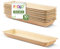 FOOGO Green 10 Disposable Palm Leaf Serving Trays, Large 13x4 (33x10cm), For Sushi, Platters, Starters, Wedding Parties, Charcuterie Board, EcoFriendly, Biodegradable Like Wooden Trays For Hot Food