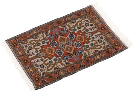 Sharplace 1/12 Dollhouse Carpet Dollhouse Area Rug Rectangle,Pretend Play,Bedroom,Mini Weaving Rug,Doll House Door Mat Mini House Decor, A12